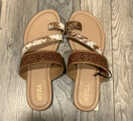 Myra leather / hide slip on sandal